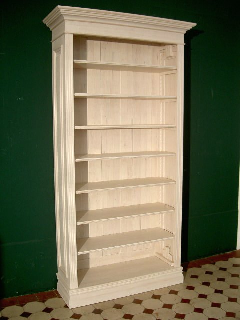 Bücherregal weiß lasiert Massivholz 220x100x35cm | eBay